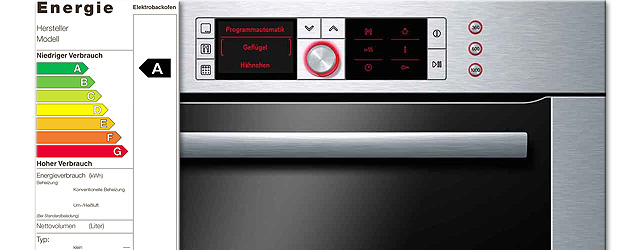 Energie-Effizienzklasse Elektrobackofen