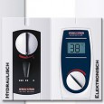 Durchlauferhitzer Bei den Durchlauferhitzern wird zwischen elektronischen und hydraulischen/mechanischen Durchlauferhitzern unterschieden.
Alle Durchlauferhitzer sind dabei von der sie durchströmenden Wassermenge, der Temperatur des eingeleiteten Wassers und der Heizleistung des Gerätes abhängig.
Bei den hydraulischen Durchlauferhitzern können Schwankungen bei der Wassermenge und Temperatur zu Schwankungen in der Temperatur des austretenden Wassers führen.
Hier bieten die elektronischen Durchlauferhitzer eine bessere Alternative, da sie auch die Wasser-Durchflussmenge konstant halten können. Hierdurch bleibt auch die Temperatur des austretenden Wassers konstant.