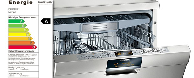 Energie-Effizienzklasse: Geschirrspüler Die Label für die Energie-Effizienzklassen dienen dem Verbraucher, in dem sie ihm einen einfachen und immer identisch aufgebauten Vergleich bzgl. der Wirtschaftlichkeit von bestimmten Elektrogeräten liefern. Die Einführung dieser Labels...