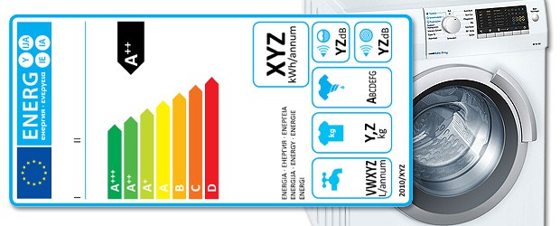 Neue Energie-Effizienzklasse / Energiesparlabel für Waschmaschinen Seit dem 28.09.2010 hat die EU ein neues Energiesparlabel für die Auszeichnung von Waschmaschinen eingeführt. (Ergänzung der Richtlinie 2010/30/EU des Europäischen Parlaments und des Rates im Hinblick auf die Kennzeichnung...